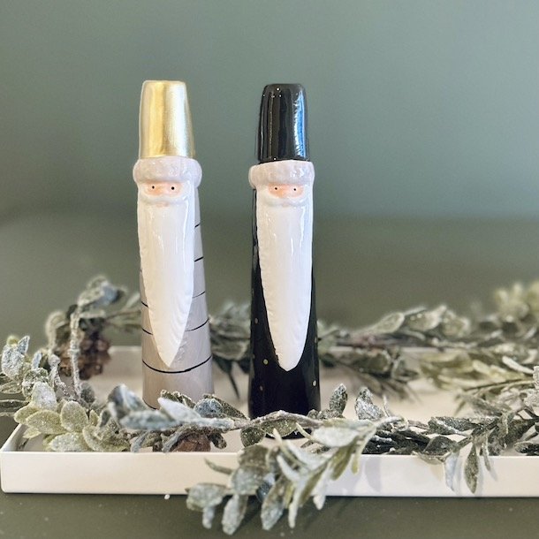 Vase julemand D4x18cm keramik