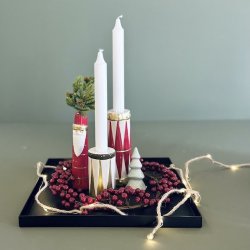 Vase julemand keramik 4x16cm