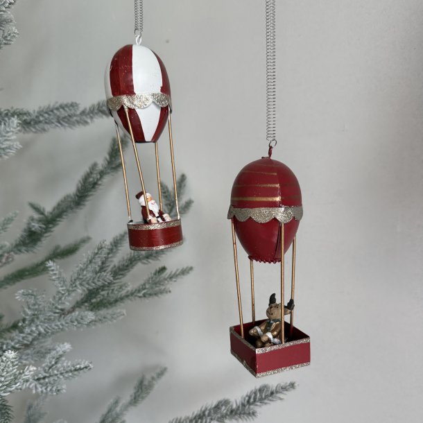 Julemand - elg i luftballon med fjeder til ophng