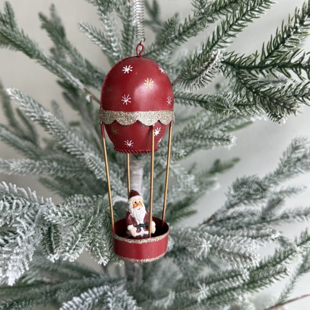 Julemand - elg i luftballon med fjeder til ophng