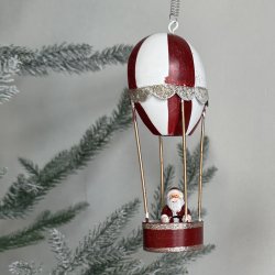 Julemand - elg i luftballon med fjeder til ophng