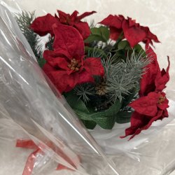 Julebuket med gran og julestjerne