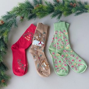 Jule sokker sjove jule motiver str 35-41