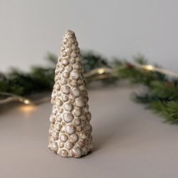 Juletr keramik beige H 17 cm