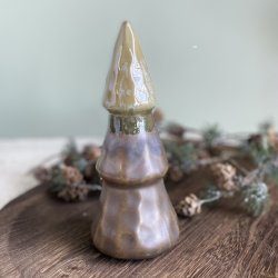 Juletr grn H 18 cm  Porceln