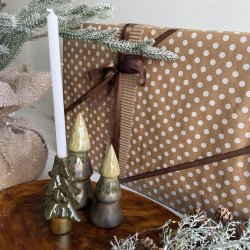 Juletr grn H 18 cm  Porceln