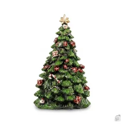 Klassisk juletr� med led-lys h18xdia10cm, inkl timer
