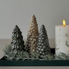 Juletr keramik beige H 17 cm