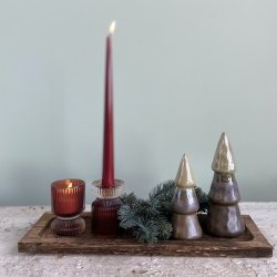 Juletr grn H 18 cm  Porceln