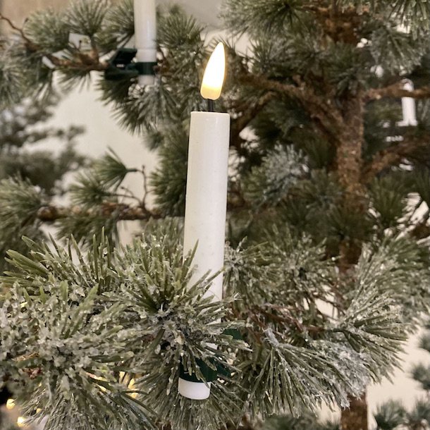 Juletrslys LED 6 stk - coated med stearin