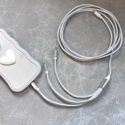 2 meter nylon 3 i 1- USB-C opladerkabel