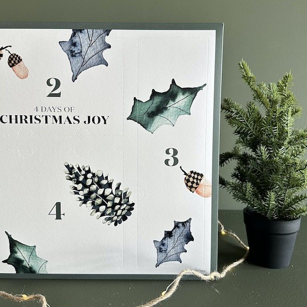 Kogle omslag adventskalender 4 lger (uden indlgsbakke)