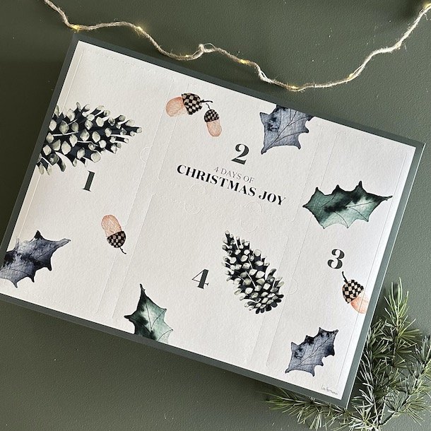 Kogle omslag adventskalender 4 lger (uden indlgsbakke)