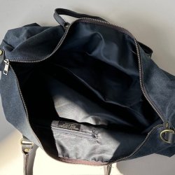 Weekendtaske kanvas med lder