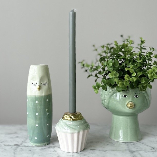 Skjuler ansigt keramik