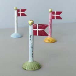  Flag lille Tillykke keramik
