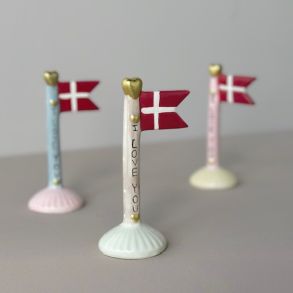 Flag lille I love you  Keramik