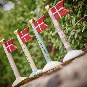 Flag lille Tillykke keramik