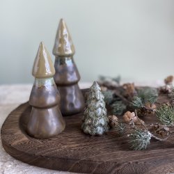 Juletr D7x15cm porceln Green/brow