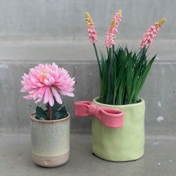 Skjuler med sljfe rosa/grn keramik