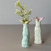 Vase blomst H 17 cm keramik