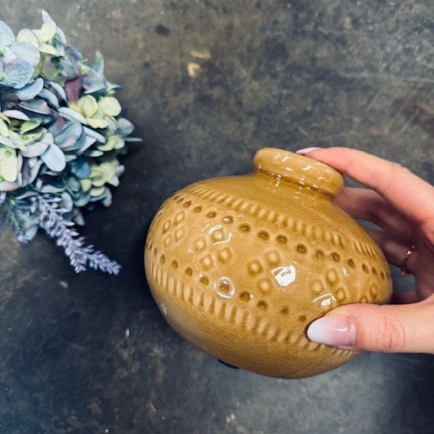 Vase krakeleret glasur 