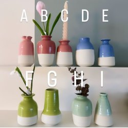 Vase Midi keramik half glace ca 10 cm