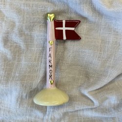 Flag lille farmor keramik