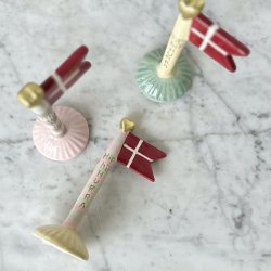 Flag lille Tillykke keramik