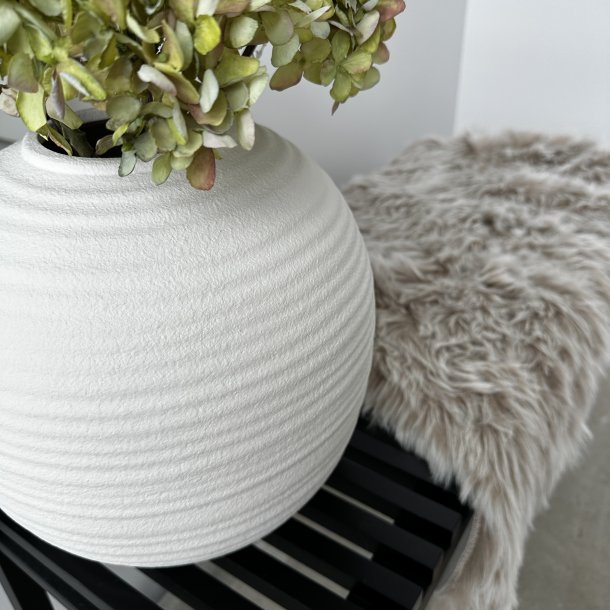 Vase H 28,5 hvid Keramik