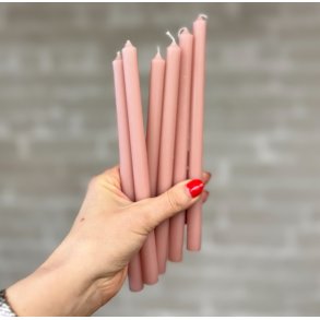 Smalle kertelys rosa - 6 pack