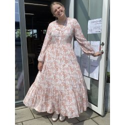 Maxi kjole koral flora - 100% viskose