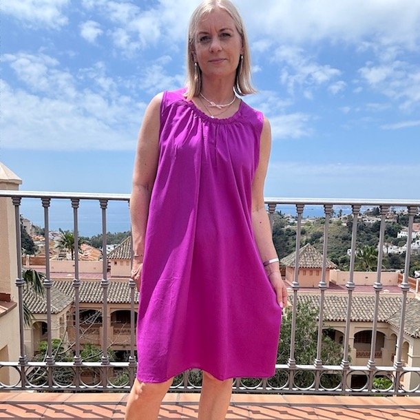 Sommer kjole viskose str. M-XXL