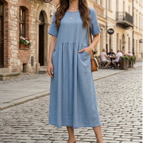 Denim kjole Ally 100% Lyocell 