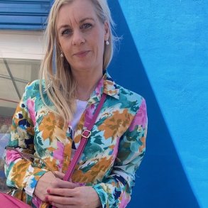 Kjole med blomster str. S-XXL