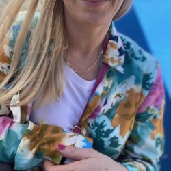 Kjole med blomster str. S-XXL