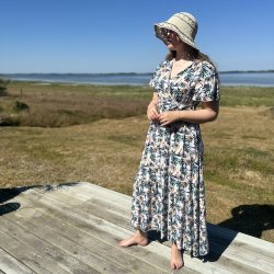 Midi kjole monstrea viskose M-XXL