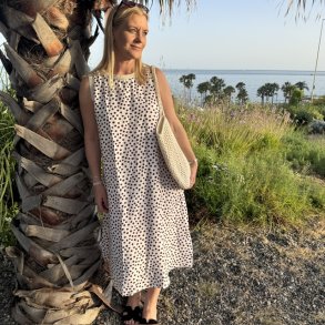 Sommer kjole Nora dot - str M-XXL 