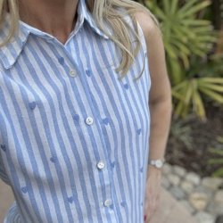 rmels skjorte med hjerter str. S-XL