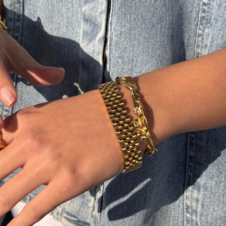 Armbnd HEAWY BRITNEY vandfast 18kt. forgyldt