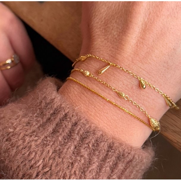 Armbnd ROUND BOX Forgyldt Slv