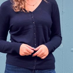 Cardigan med V hals str. L-XXL