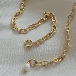 Halskde ALISON 42-60 cm forgyldt slv