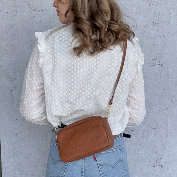 Crossbody sofia skind guld