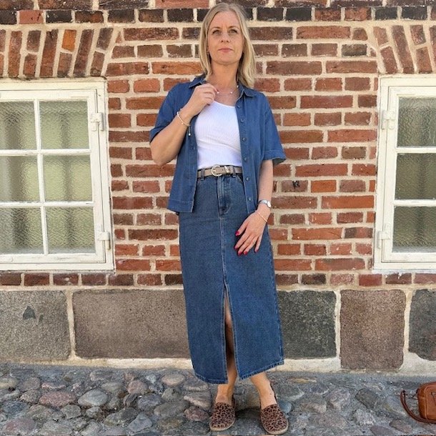 Denim nederdel JUDY bomuld str. 34-42