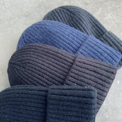 Beannie hue rib strik viskose miks
