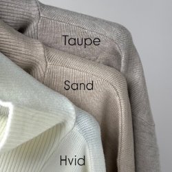 Sweater med zipper - str S-XL