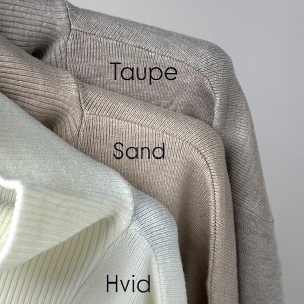 Sweater med zipper - str S-XL