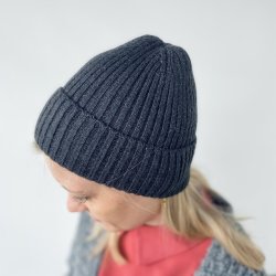 Beannie hue rib strik viskose miks