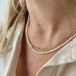 Rombo halskde forgyldt